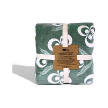 Bigghome Çintemani Yeşil Çift Kişilik Battaniye 200 X 220 Cm Karışık