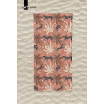 Marte Home Leopar - Baskılı Plaj Havlusu Turuncu