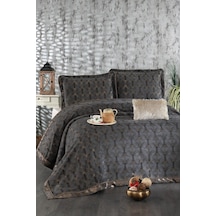 Podyum Şönil Çift Kişilik Yatak Örtüsü 260x260 Cm Antrasit Antrasit