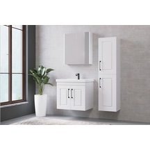 Denko Royal 65 Cm Beyaz Banyo Dolabı Takımı Ve Boy Dolabı