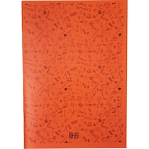40 Yaprak Çizgili Defter Plastik Kapak A-4 1 Adet Pp Kapak Büyük Boy Kareli Defter 40 Sayfa A4 Desenli Kapak Turuncu
