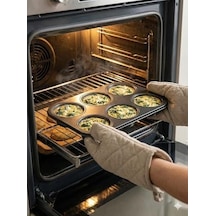 6 Bölmeli Yapışmaz Muffin Ve Cupcake Kalıbı Karbon Çelik Fırın Tepsisi, Isıya Dayanıklı Ve Kolay Temizlenen Porsiyonluk Kek Kalıbı .