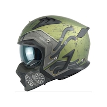 Axxis Hunter SV Toxis C6 Sport Modüler Motosiklet Kaskı Mat Yeşil