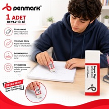 Penmark Beyaz Silgi 1 Adet Yumuşak,iz Bırakmaz Kaliteli