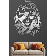 Medusa Metal Duvar Tablosu - Krom - 60 X 75 Cm