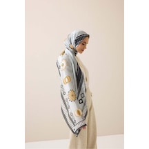 Imannoor Papatya Noor Gri Pamuk Floş Şal 70x210 Gri