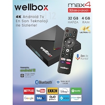 Max4 Android Tv Box Android 12 Sesli Komut 4gb Ram 32gb Hafıza