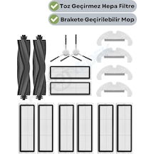 Dreame D10 Plus Gen 2 Rll42sda Uyumlu Yedek Kauçuk Fırça Hepa Filtre Mop Seti-16 Parça