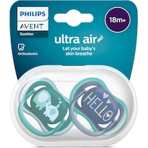 Ultra Air Emzik, 18 Ay+, Erkek Bebekler İçin, 2 Li Paket, Ortodontik Silikon, Geniş Hava Delikli, Mikrodalga Sterilize Edilebilir, Bpa İçermez, Scf349/18 Açık Bej