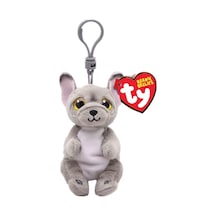 Ty Beanie Bellies Peluş Gri Köpek Anahtarlık Wilfred Açık Bej