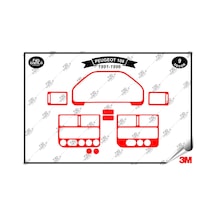 Peugeot 106 1991-1996 Torpido Konsol Trim Göğüs Maun Kaplama Set 9 Parça Kırmızı Renk