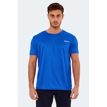 Slazenger Omar Ktn Erkek Saks Mavi Tişört Saks Mavi