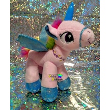 Sevimli Hayvan Peluş Oyuncak At Boynuzlu At Unicorn Pony 25Cm Pbm