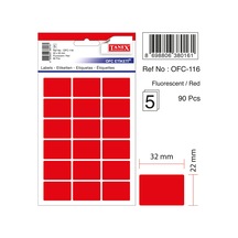 Tanex Ofc-116 Flo Kırmızı Ofis Etiketi