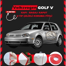 Volksvogen Golf 4 Oto Araç Kapı Koruma Fitili 5 Metre Parlak Kırmızı Renk