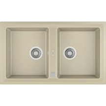 Teka Stone 90 B-Tg Çift Hazneli Tegranite Eviye - Topasbeige - 115260011