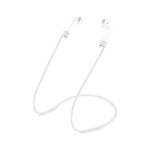 Apple Airpods Ve Airpods Pro İçin Silikon Boyun Askısı, Kaybolma Önleyici Sporcu Kulaklık İpi Beyaz