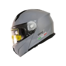 Motoanl Güneş Vizörlü Ece 22.06 Sertifikalı New Motor Kaskı V2 Gri