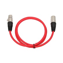 Mikrofon Kablosu 3 M - Xlr Erkek Xlr Dişi Kımızı