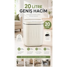 Hareket Sensörlü Büyük 20l Çöp Kovası Uv Işıklı