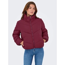 Only 15308639 Onlmaggı Cabernet Puffer Kadın Kıslık Mont Bordo