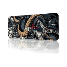 Tr 8 Farklı Desenli Baskılı Model Black Deer Xxl Gaming Mouse Pad 90x40 Cm Dikişli Kenar, Kaymaz Taban, Dijital