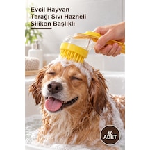 10 Adet Evcil Hayvan Tarağı Sıvı Hazneli Silikon Başlıklı
