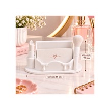 Güzellik Salonu Temalı Kartvizitlik Masaüstü Kartlık Beyaz 14 Cm