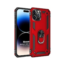 15 Pro Için Ring Holder Kırmızı 15 Pro İle Uyumlu Kılıf - Kırmızı Diğer