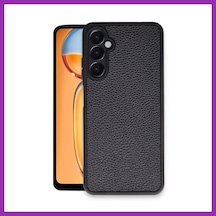 Bezos Samsung Galaxy A26 Uyumlu Kılıf Aras Deri Kapak - Siyah Bty