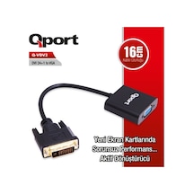 Qport Q-Vdv2 Dvi 24+1 To Vga  Aktif Dönüştürücü
