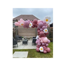 Retro Rosewood Makaron Pembe Toz Pembe Ve Yaban Çileği Balon Zinciri 100 Adet Mix