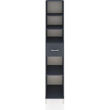 Hyperion Dolap 4 Raflı Tek Çekmeceli 44x44x243 Antrasit-antrasit Antrasit