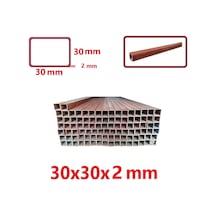 Boyalı 2mt 30 X 30 X 2 Mm Kutu Profil Boru Metal 30x30x2 Demir