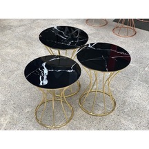 ZİGON BRC KUM SAATİ SİYAH Mermer Desen Metal transmisyon Çelik GOLD Renk Kaplama El Yapım