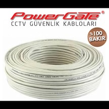 Powergate Cell2 100mt, 2+1 2x0,22+0,22 %100 Bakır, Cctv Güvenlik Kablosu