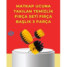 Northcity Matkap Ucu Temizlik Aparatı 3 Lü Fırça Seti - Ev Ve Endüstriyel Temizlik Çözümü