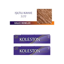 Hubrendy Tedarik 2 Adet Single Tüp Boya Saç Boyası Işıltılı Kahve 7/77