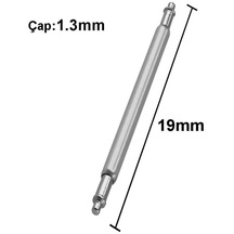 Koodmax 10 Adet Paslanmaz Çelik Yaylı Kol Saati Kordon Pimi Susta - 1.3mm 19mm