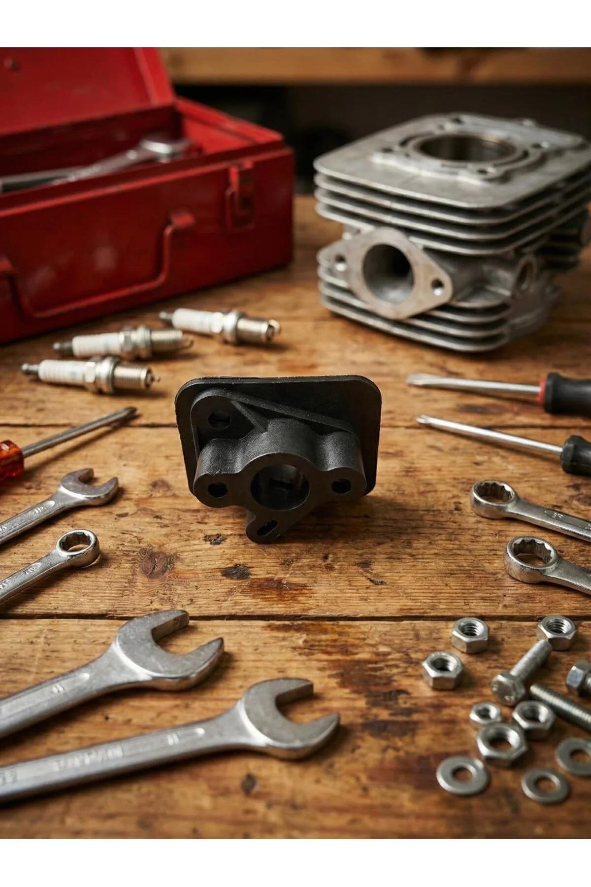 Motorlu Tırpan Karbüratör Takozu Isı Bakaliti / Adaptör - Çin Grubu Uyumlu Şengün Motor