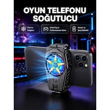 Taşınabilir Şarjlı Telefon Soğutucu Sessiz Fan Motoru İle Yüksek Performans Koruma Siyah