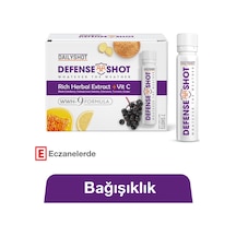 Hangover Shot Defense Shot Soğuk Algınlığına Karşı Bitkisel Gıda Takviyesi, Defense Shot 7'li