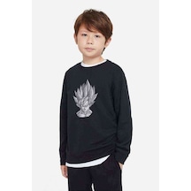 Tshirthane Dragon Ball Baskılı Unisex Çocuk Siyah Sweatshirt (528512891) Siyah