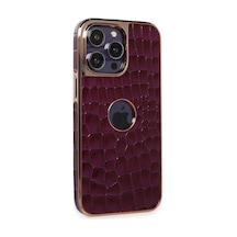Apple İphone 14 Pro Max Kılıf Snake Kapak - Derin Mor