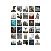 30 Adet Chernobyl Temalı Sticker Seti - Laptop Defter Telefon İçin Çok Renkli
