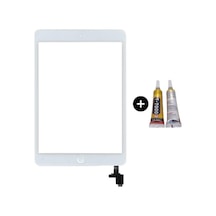 Apple Uyumlu iPad  Mini 2 A1489-a1490-a1491 Hk Home Tuşlu Dokunmatik Beyaz + B7000