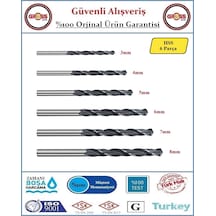 Hss Metal Ve Ahşap Delici Matkap Ucu - 6 Adet - 3,4,5,6,7,8mm