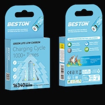Cr123a 16340 3.7v 850mah Şarjlı Li-ion Pil Usb Kablolu 2'li Ambalaj