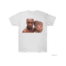Flood Of Style Cynthia Ve Ariana Meme Erkek Kadın T-shirt % 100% Pamuklu Tişörtler Kısa Kollu Üstler J128 Beyaz