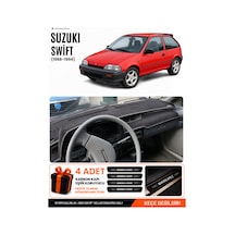 Suzukı Swift 1988-1994 Uyumlu Torpido Koruma, Torpido Örtüsü, Torpido Kılıfı - Siyah-gri - Sz002